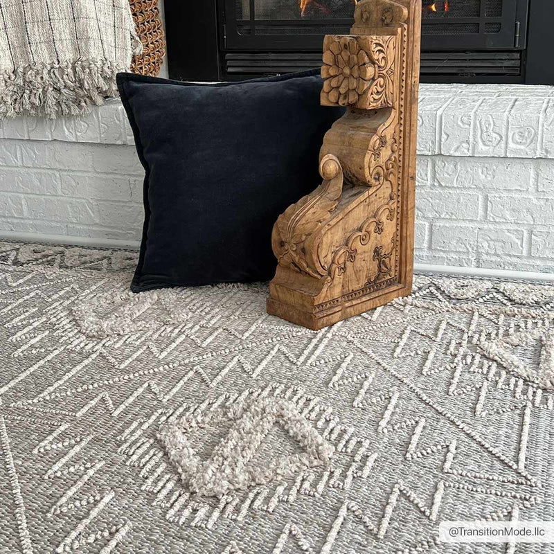 Agoo High-Low Pile Rustic Rug-Boutique Rugs-lobo nosara