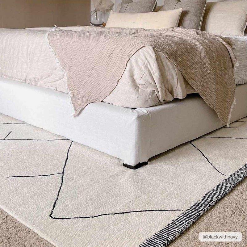 Alaca Arsenal Cream Wool Rug-Boutique Rugs-lobo nosara