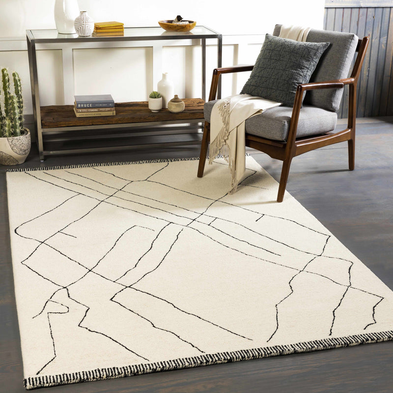 Alaca Arsenal Cream Wool Rug-Boutique Rugs-lobo nosara