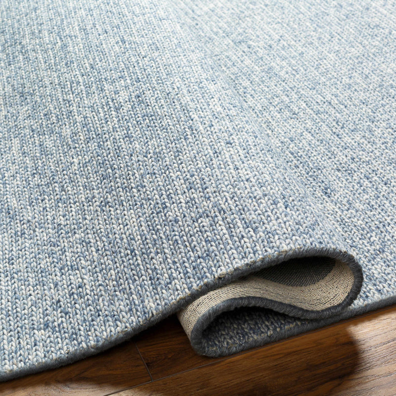 Alyra Light Blue Solid Wool Rug-Boutique Rugs-lobo nosara