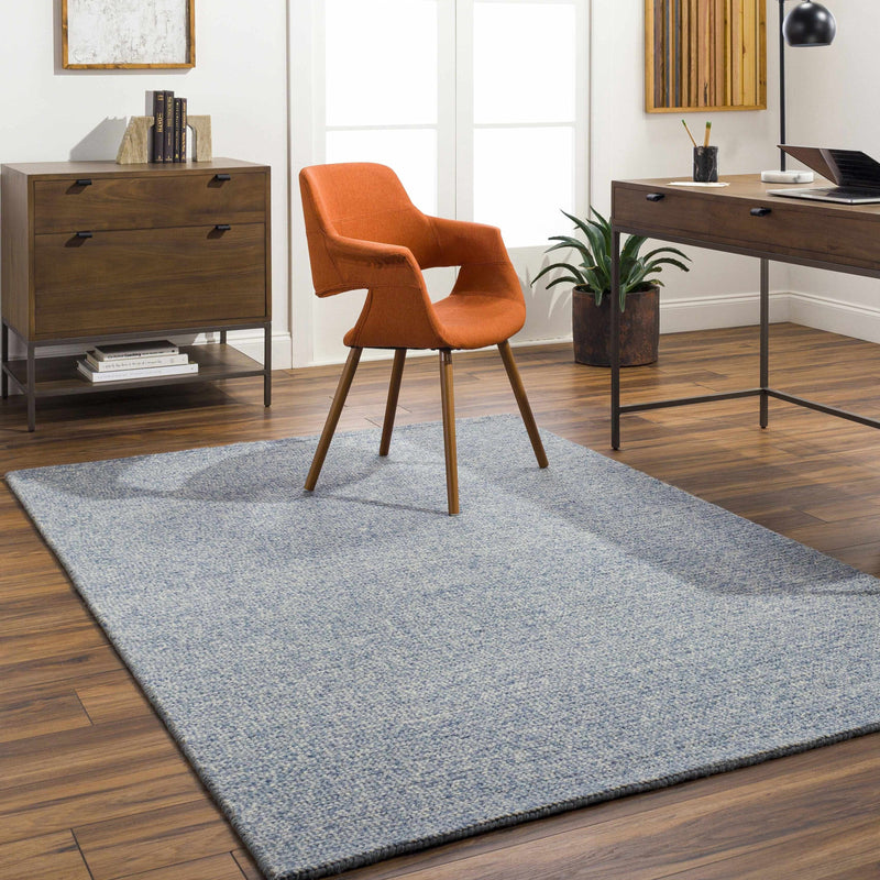 Alyra Light Blue Solid Wool Rug-Boutique Rugs-lobo nosara