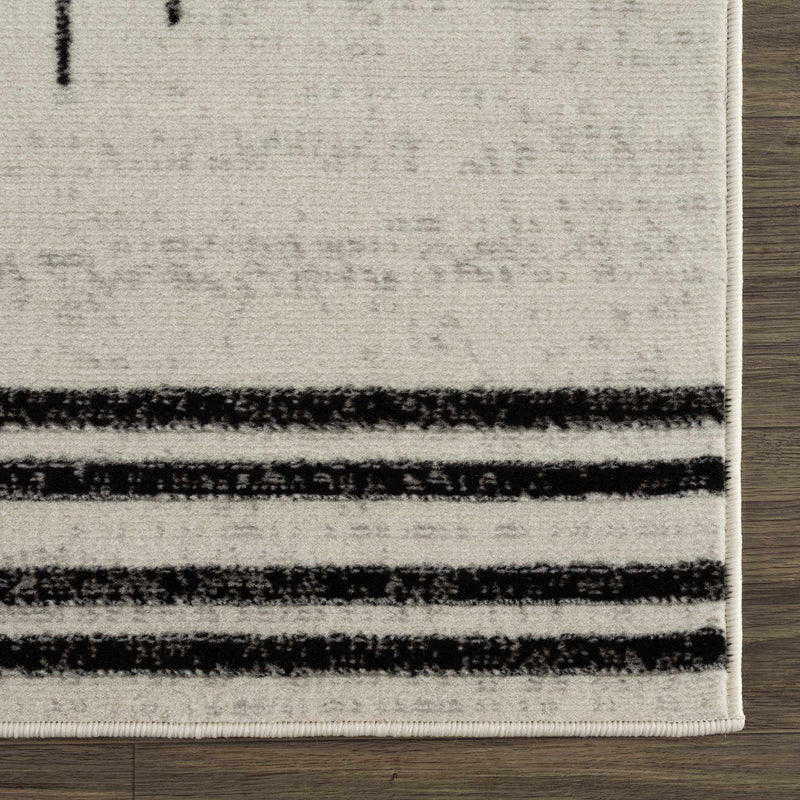 Angus Black&White Geometric Area Rug-Boutique Rugs-lobo nosara