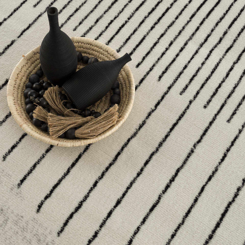 Angus Black&White Geometric Area Rug-Boutique Rugs-lobo nosara