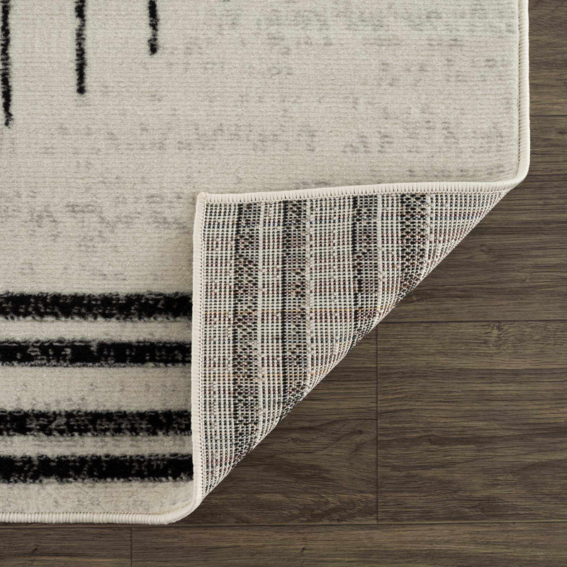 Angus Black&White Geometric Area Rug-Boutique Rugs-lobo nosara