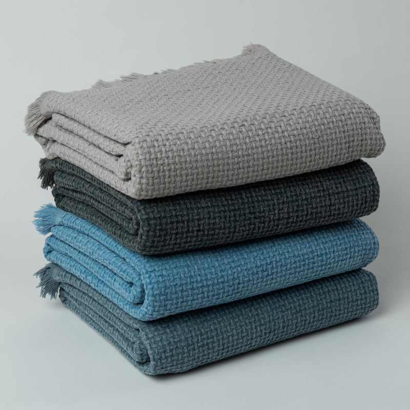 Arya | Stonewashed 100% Cotton Throw Blanket-The Loomia-lobo nosara