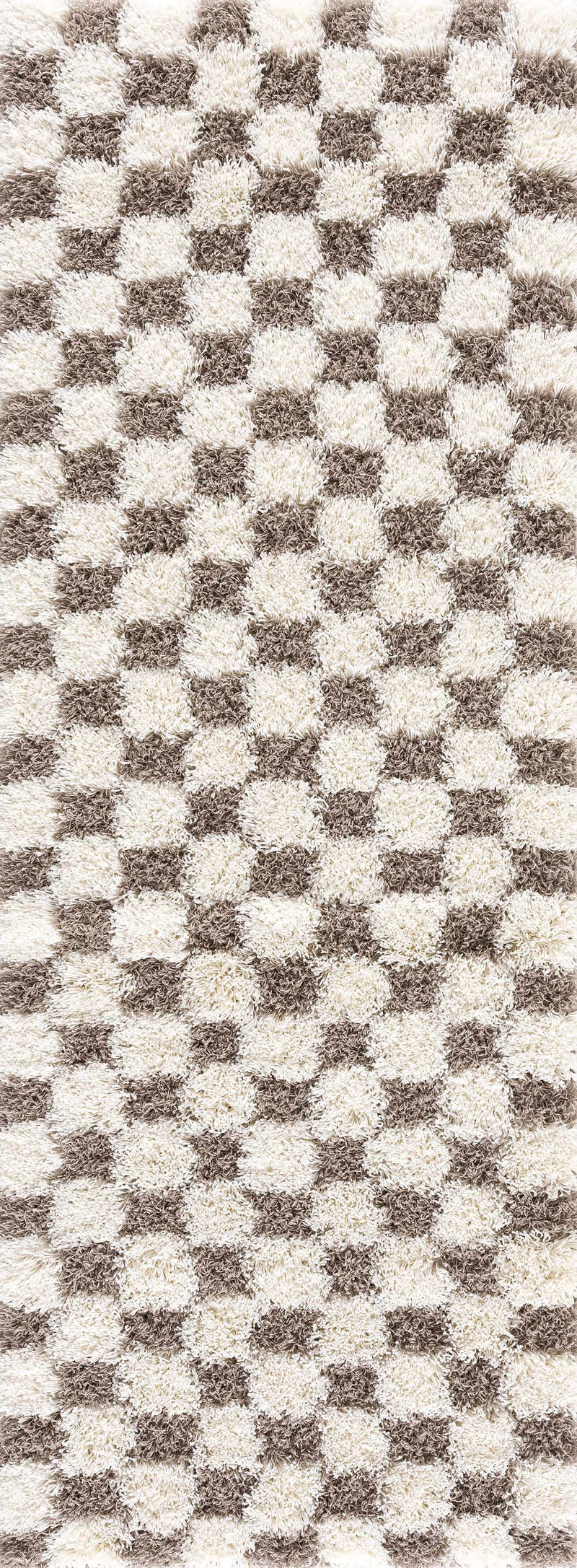 Atira Brown Checkered Area Rug-Boutique Rugs-lobo nosara