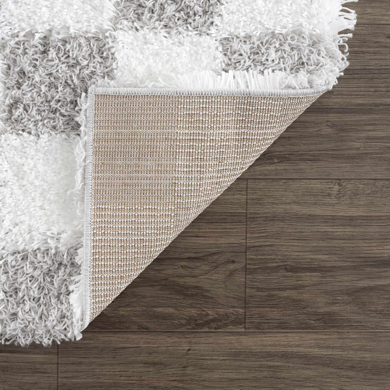 Atira Gray Checkered Area Rug-Boutique Rugs-lobo nosara
