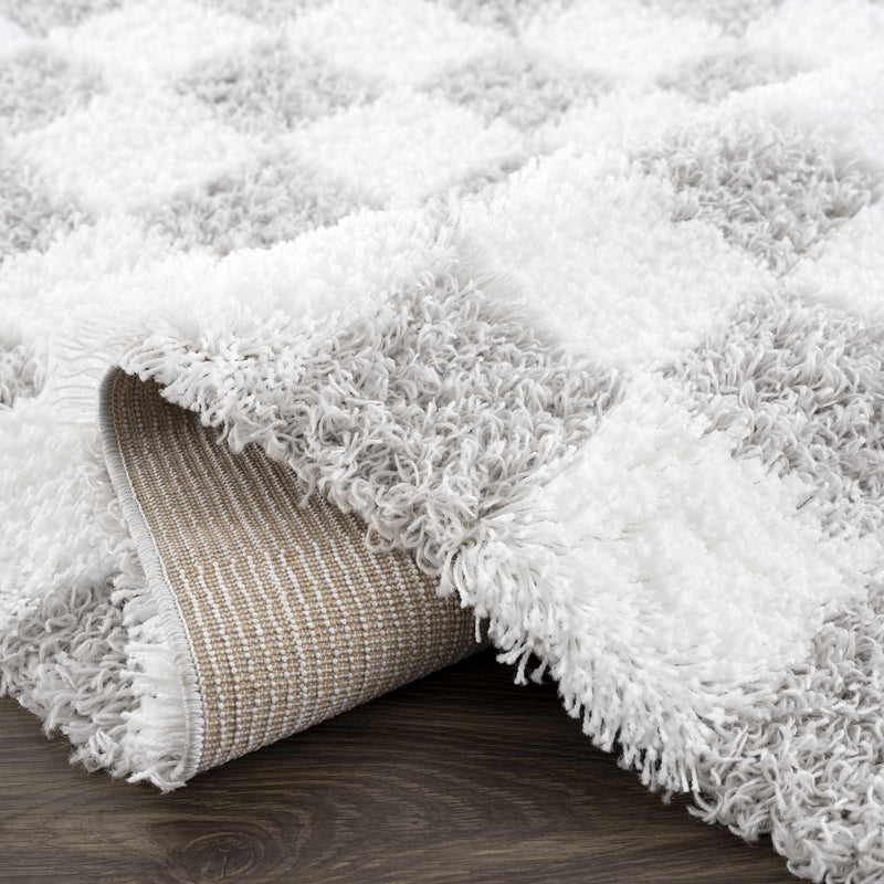 Atira Gray Checkered Area Rug-Boutique Rugs-lobo nosara