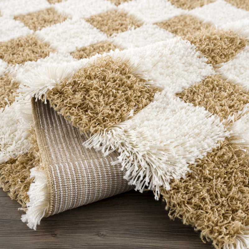 Atira Mustard Checkered Area Rug-Boutique Rugs-lobo nosara