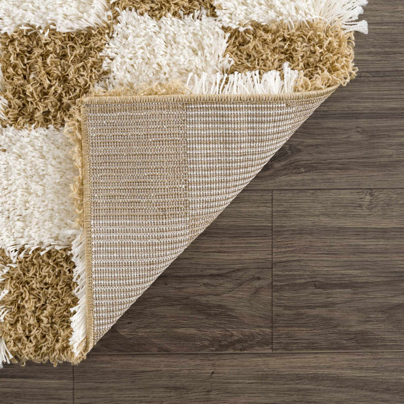 Atira Mustard Checkered Area Rug-Boutique Rugs-lobo nosara