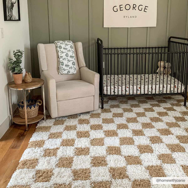 Atira Mustard Checkered Area Rug-Boutique Rugs-lobo nosara