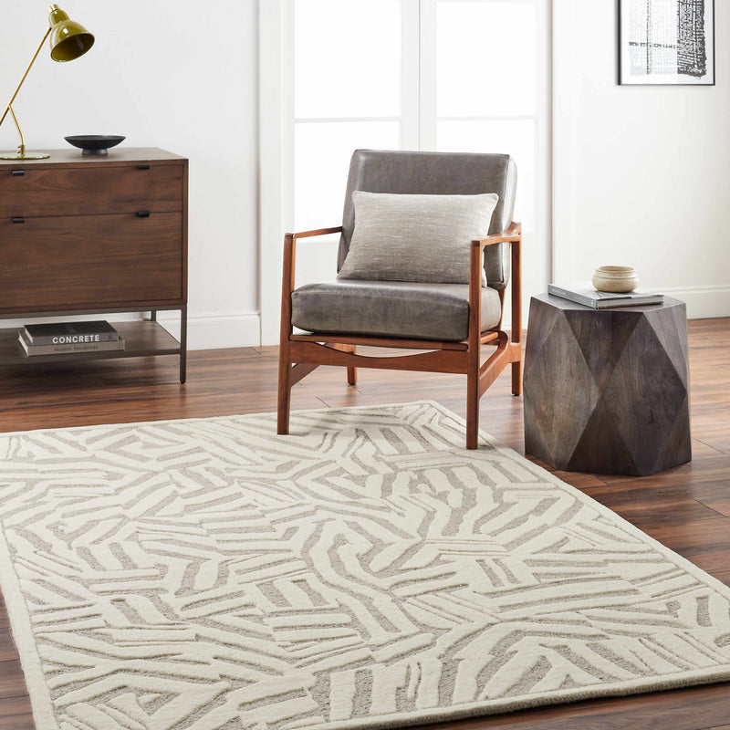Avian Cream Wool Area Rug-Boutique Rugs-lobo nosara
