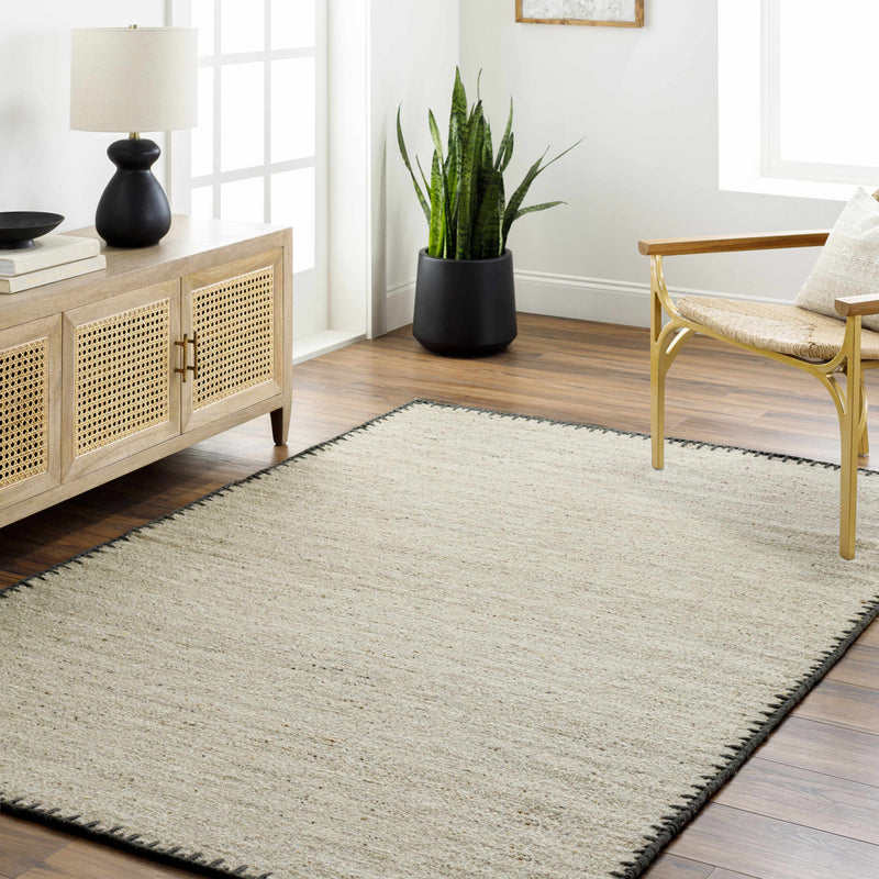 Ayumu Beige Hand Woven Wool Area Rug-Boutique Rugs-lobo nosara