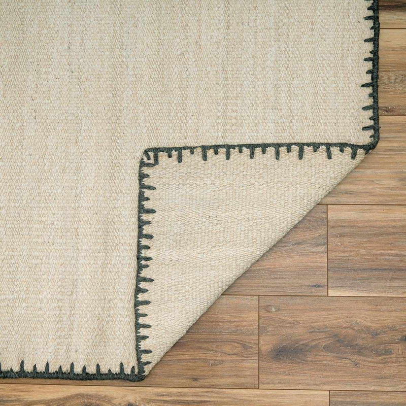 Ayumu Off White Hand Woven Wool Area Rug-Boutique Rugs-lobo nosara