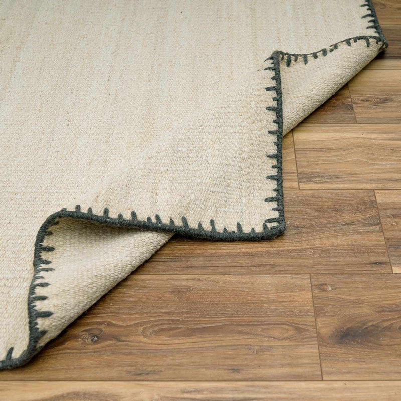 Ayumu Off White Hand Woven Wool Area Rug-Boutique Rugs-lobo nosara
