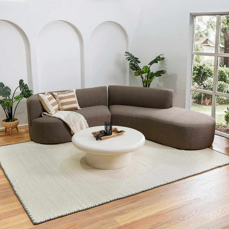 Ayumu Off White Hand Woven Wool Area Rug-Boutique Rugs-lobo nosara