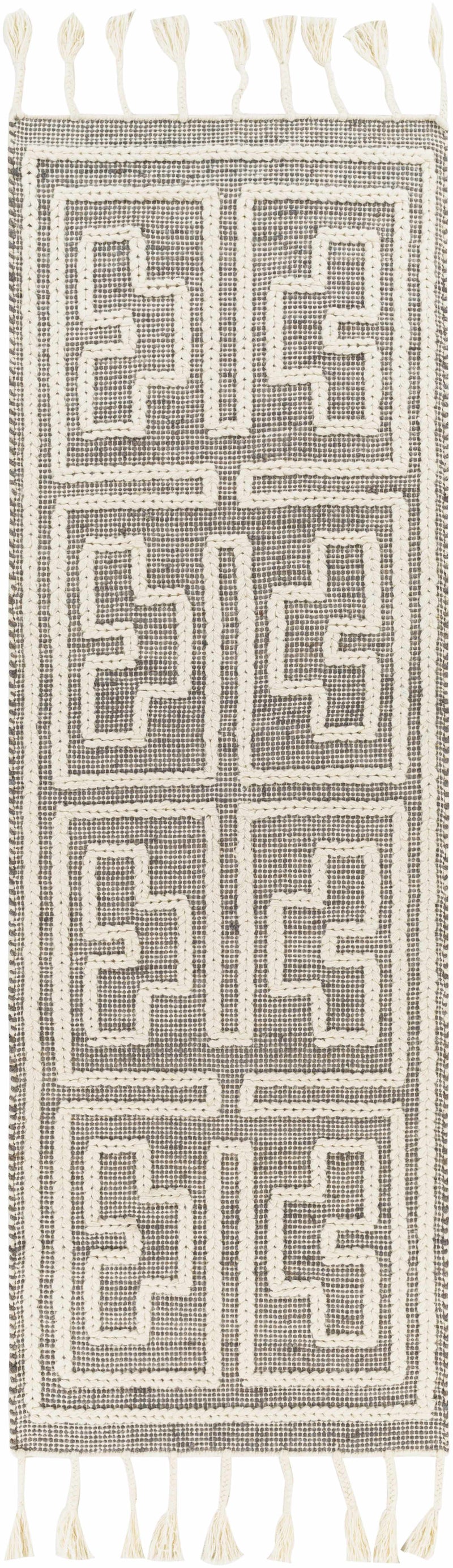 Azra Tasseled Jute&Wool Rug-Boutique Rugs-lobo nosara