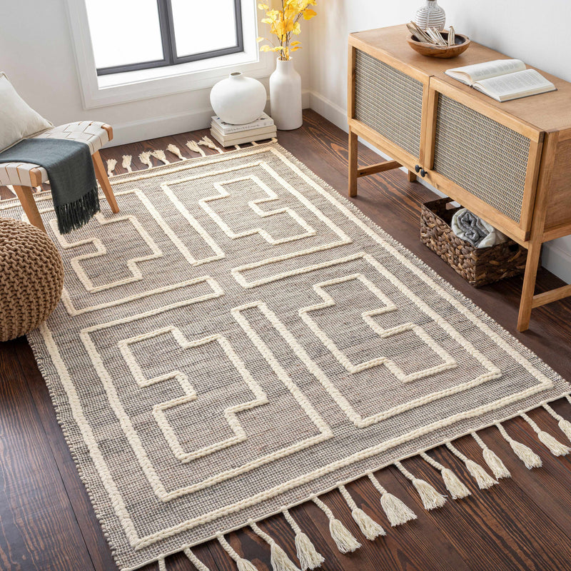 Azra Tasseled Jute&Wool Rug-Boutique Rugs-lobo nosara