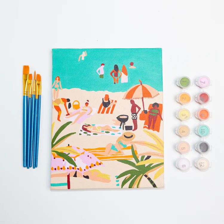 Beach Day by Hebe Studio Paint by Numbers Framed Mini-Paint Anywhere-lobo nosara