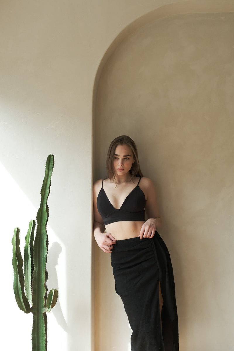 Bella Maxi Skirt - Black-The Handloom-lobo nosara