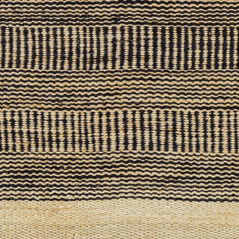 Black Elle Jute Rug-Boutique Rugs-lobo nosara