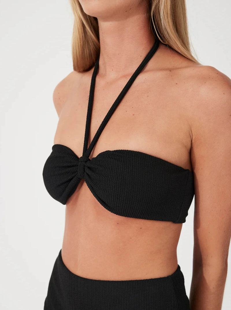 Black Textured Bandeau-Zulu & Zephyr-lobo nosara