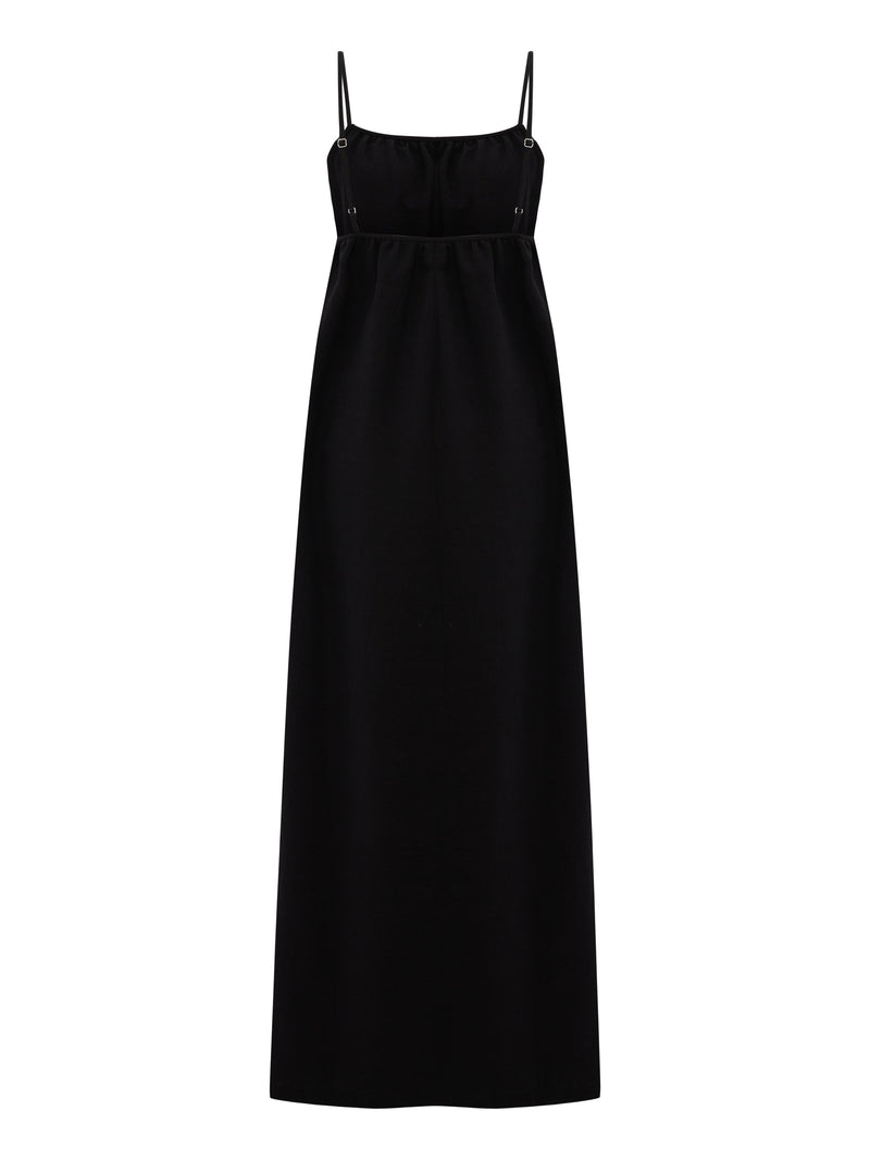Bliss Flow Maxi Dress - Black-The Handloom-lobo nosara