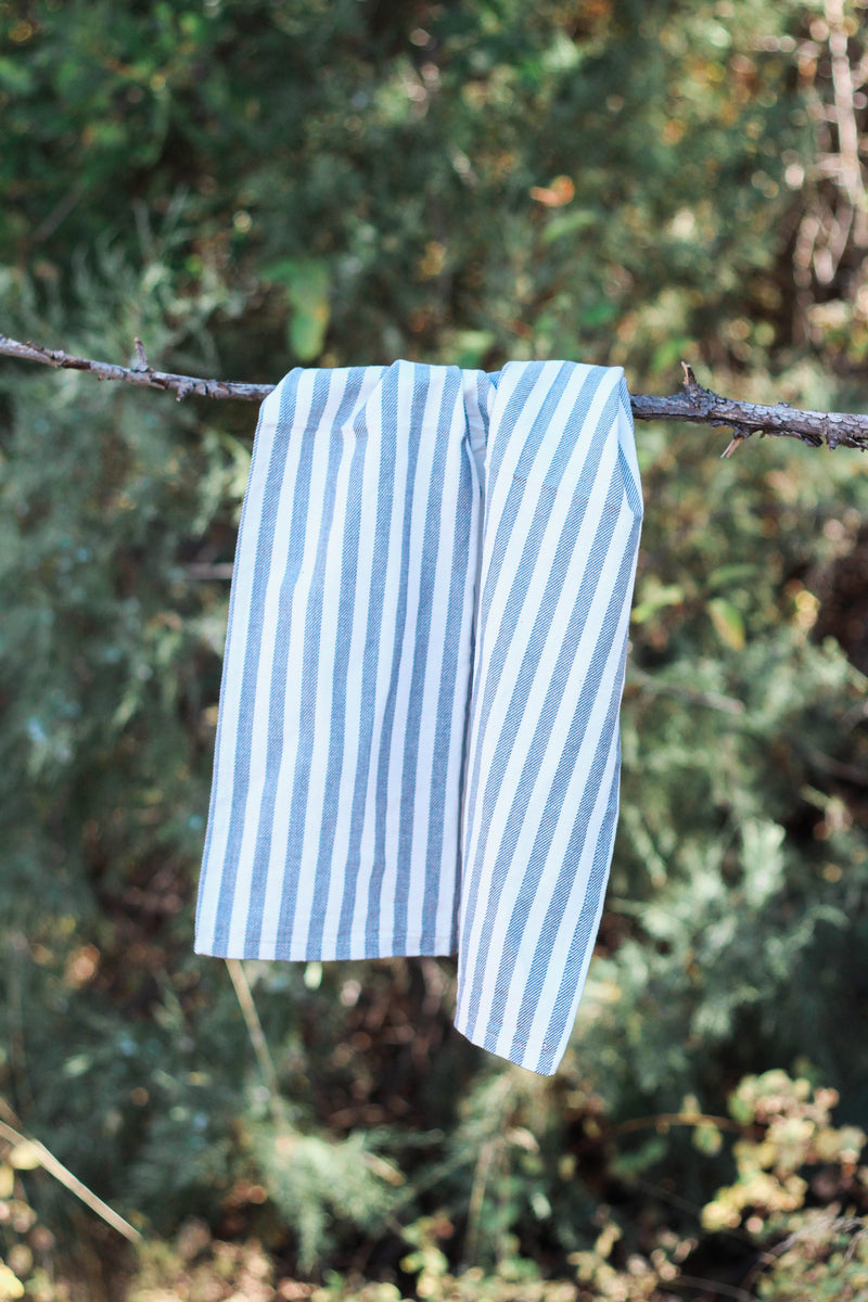 Blue French Stripe Dish Towel-Galley & Fen-lobo nosara