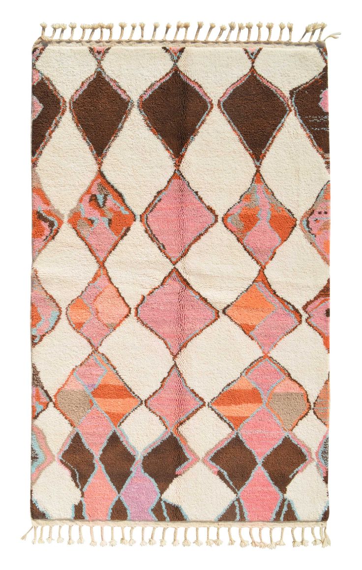 Boujaad Moroccan Rug - Orange & Pink-lobo-lobo nosara