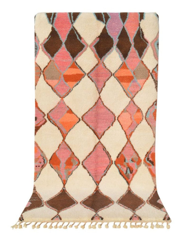 Boujaad Moroccan Rug - Orange & Pink-lobo-lobo nosara