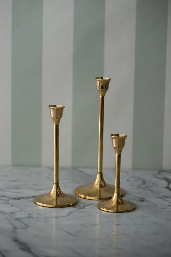 Brass Candle Holders-Galley & Fen-lobo nosara