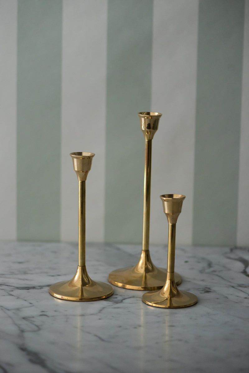 Brass Candle Holders-Galley & Fen-lobo nosara