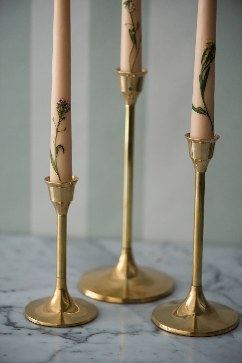 Brass Candle Holders-Galley & Fen-lobo nosara