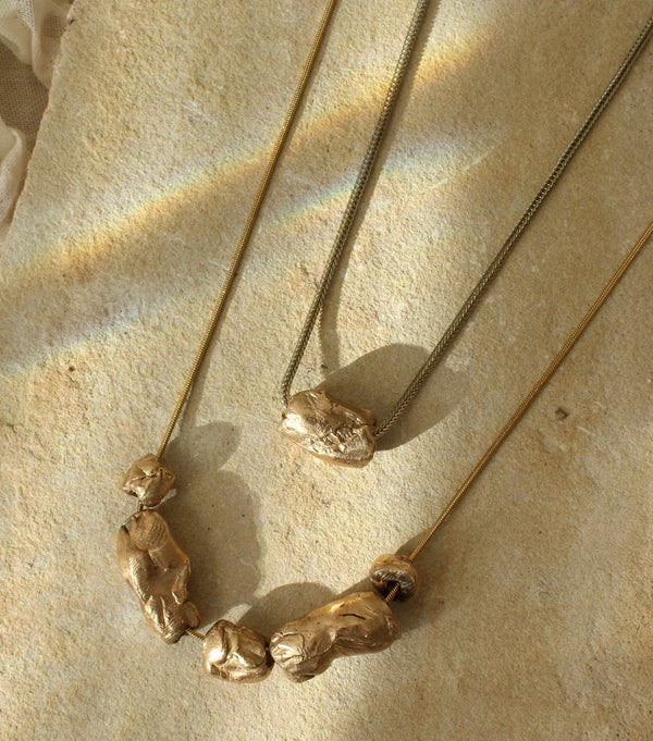 Brizo Single Stone Necklace - Bronze-Saint Vagabond-lobo nosara
