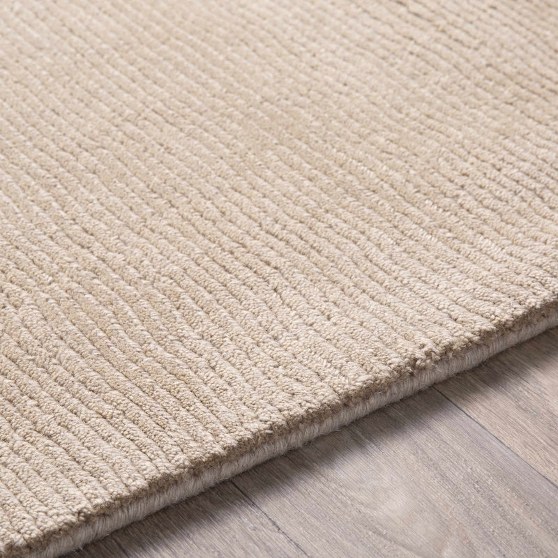 Brockton Solid Tan Wool Rug-Boutique Rugs-lobo nosara