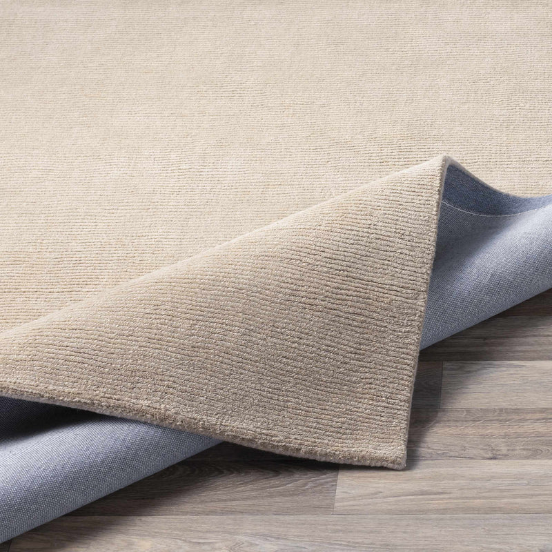 Brockton Solid Tan Wool Rug-Boutique Rugs-lobo nosara