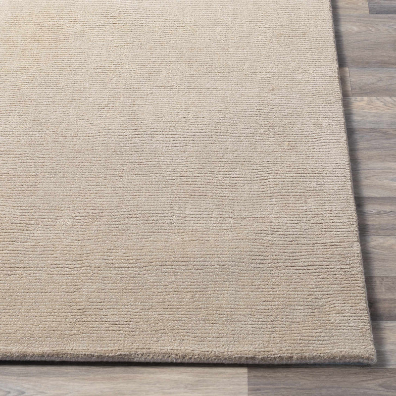 Brockton Solid Tan Wool Rug-Boutique Rugs-lobo nosara
