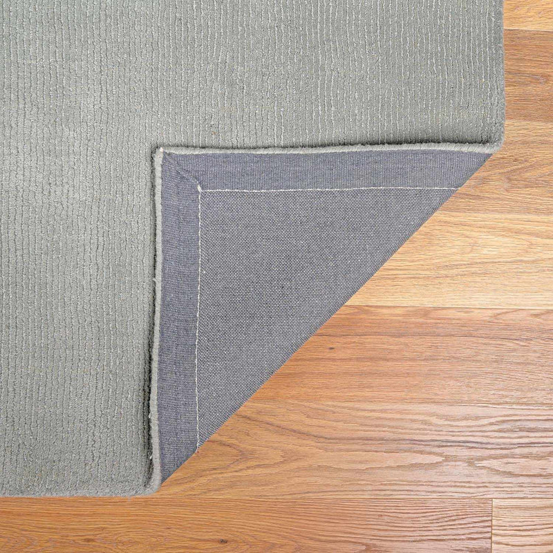 Brockton Solid Wool Area Light Gray Rug-Boutique Rugs-lobo nosara
