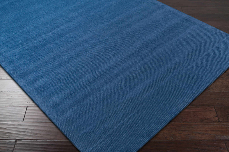 Brockton Solid Wool Blue Area Rug-Boutique Rugs-lobo nosara