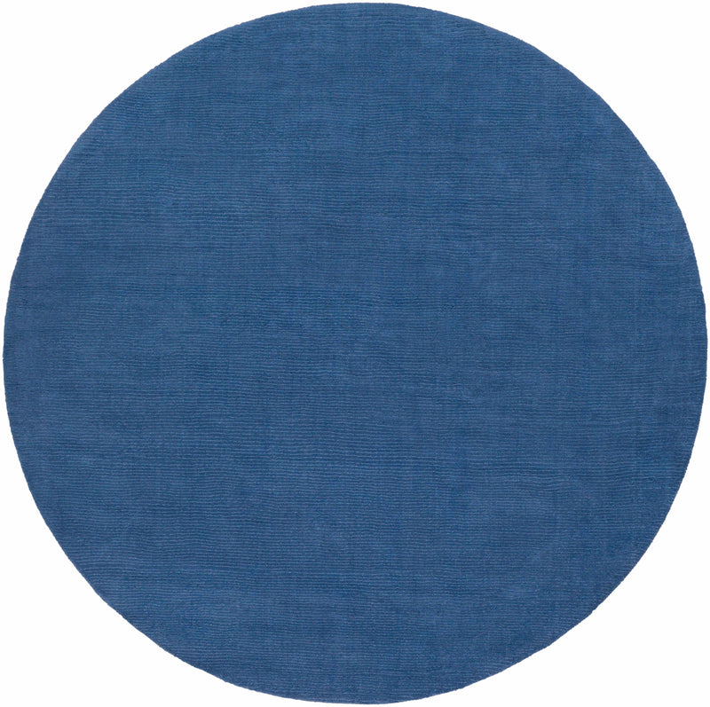 Brockton Solid Wool Blue Area Rug-Boutique Rugs-lobo nosara
