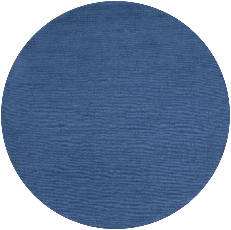 Brockton Solid Wool Blue Area Rug-Boutique Rugs-lobo nosara