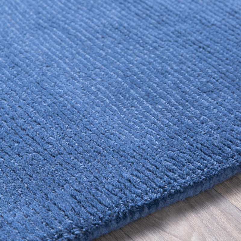 Brockton Solid Wool Blue Area Rug-Boutique Rugs-lobo nosara