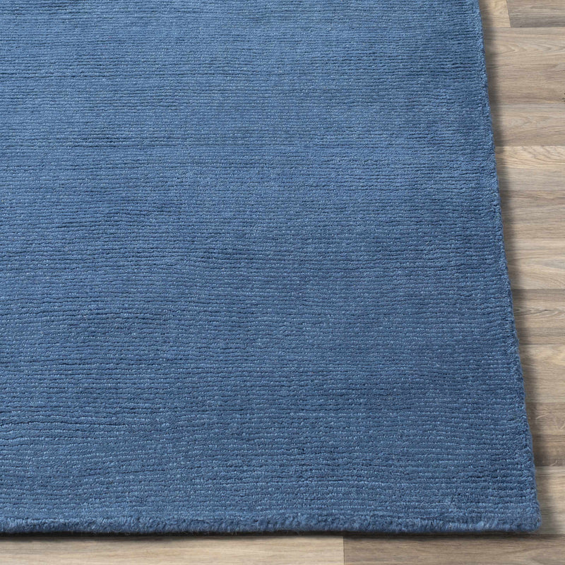 Brockton Solid Wool Blue Area Rug-Boutique Rugs-lobo nosara