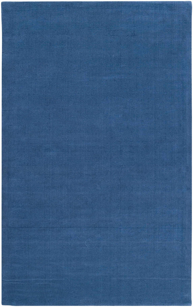 Brockton Solid Wool Blue Area Rug-Boutique Rugs-lobo nosara