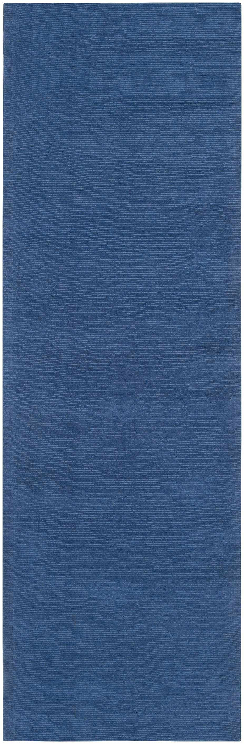 Brockton Solid Wool Blue Area Rug-Boutique Rugs-lobo nosara