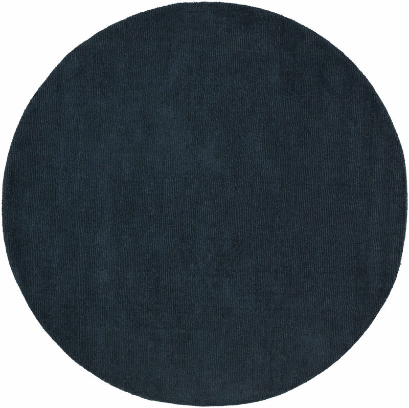 Brockton Solid Wool Dark Blue Area Rug-Boutique Rugs-lobo nosara