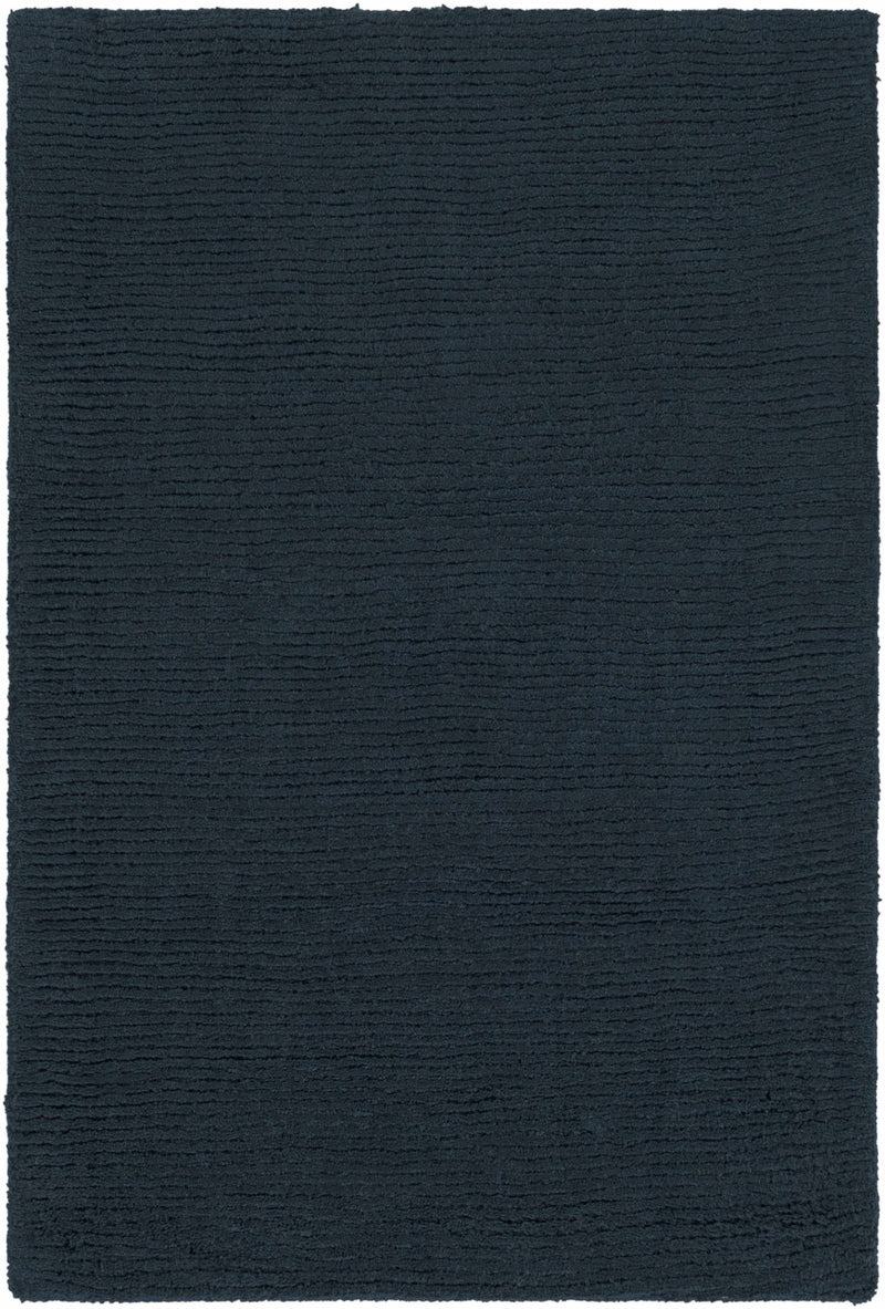 Brockton Solid Wool Dark Blue Area Rug-Boutique Rugs-lobo nosara
