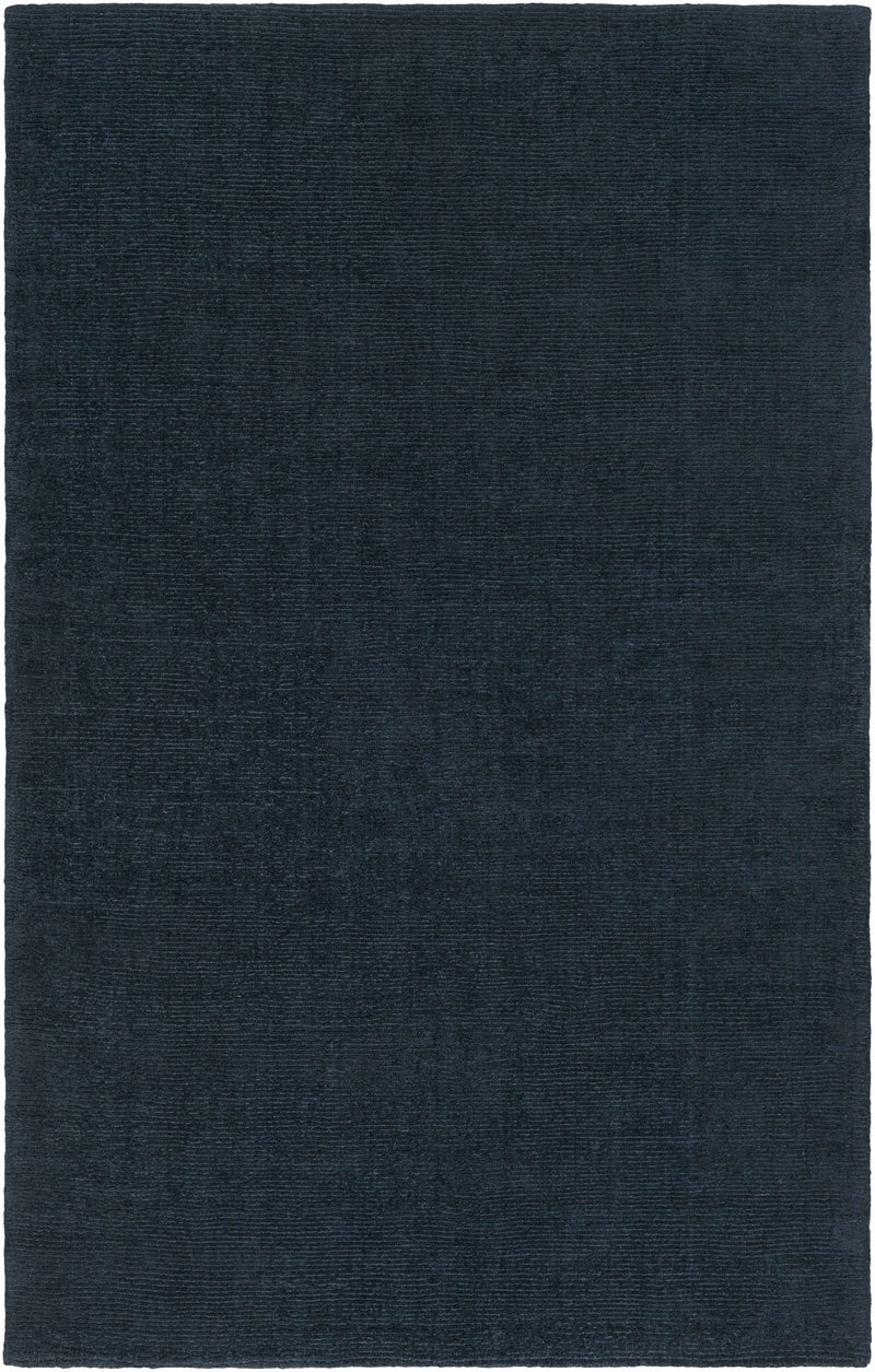 Brockton Solid Wool Dark Blue Area Rug-Boutique Rugs-lobo nosara