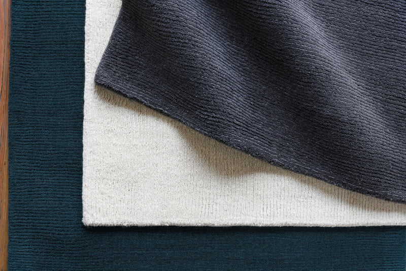 Brockton Solid Wool Dark Blue Area Rug-Boutique Rugs-lobo nosara
