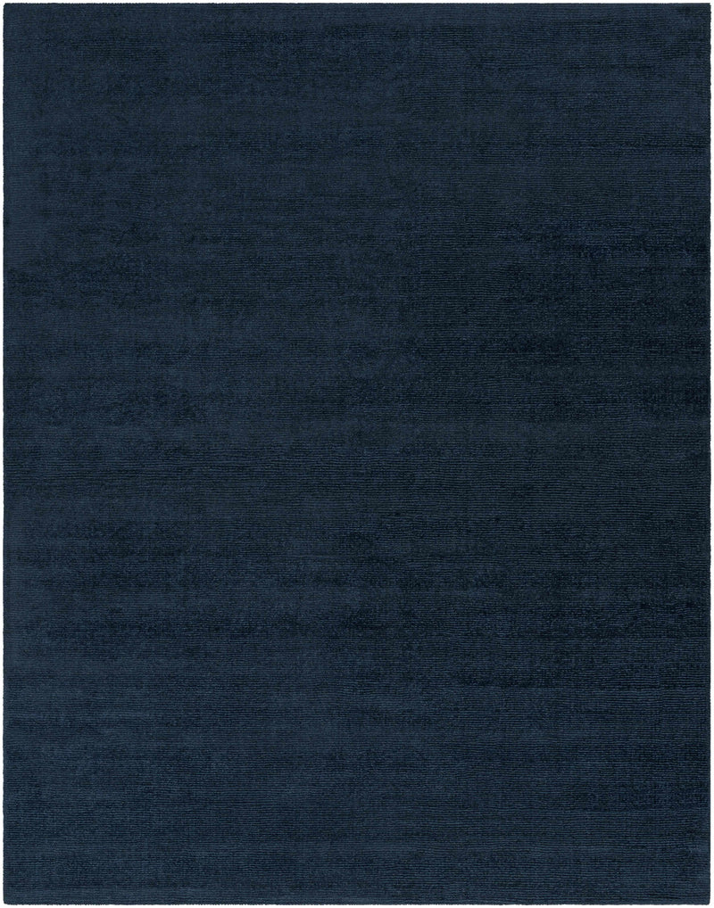 Brockton Solid Wool Dark Blue Area Rug-Boutique Rugs-lobo nosara